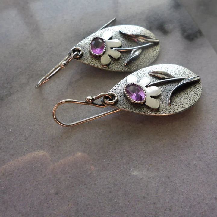 Retro Three Dimensional Flower Earrings