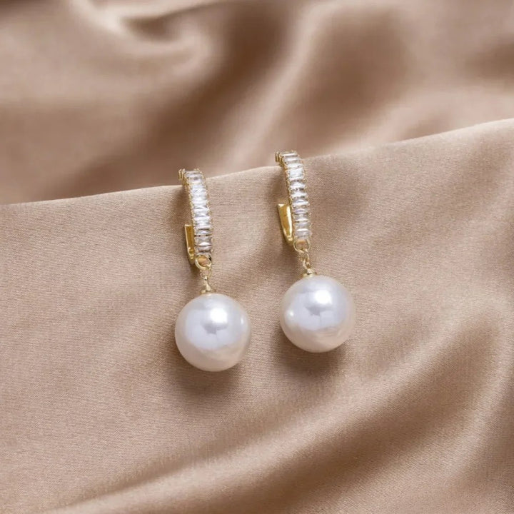 Luxury Pearl and Zirconia Earrings