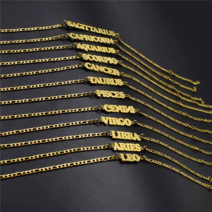 316L Stainless Steel Twelve Constellations Anklet