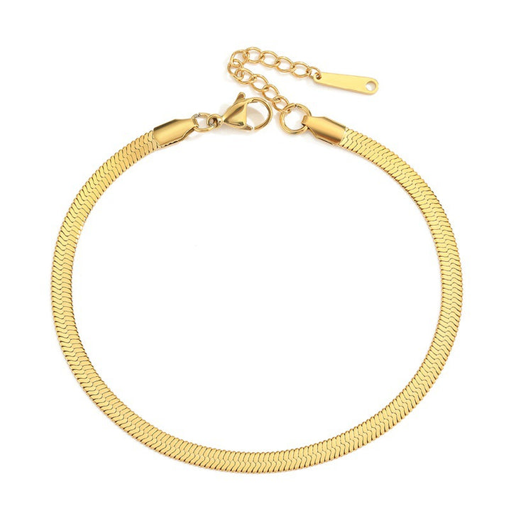 Elegant 4MM Herringbone Chain Anklet