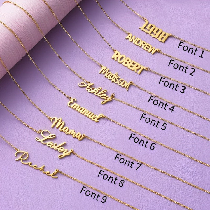 Custom Font Name Bracelet/Anklet with 3mm Cuban Link