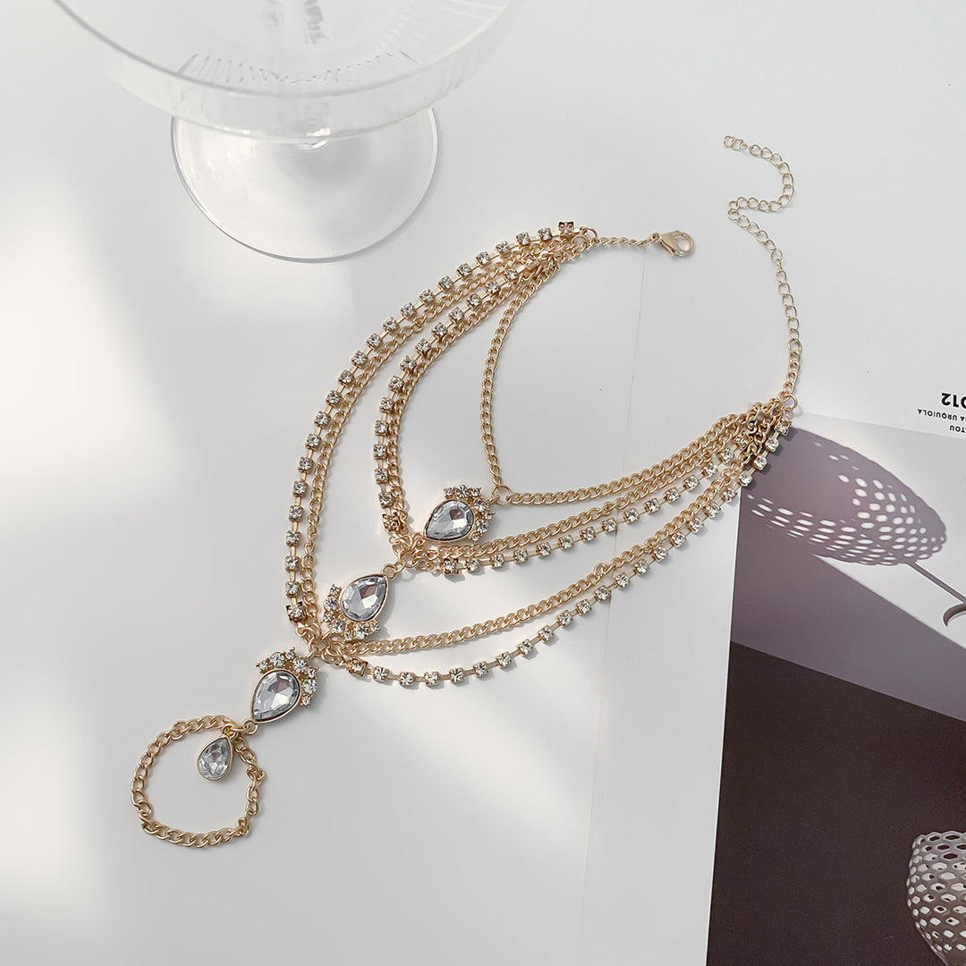 Lux Boho Beach Crystal Anklet
