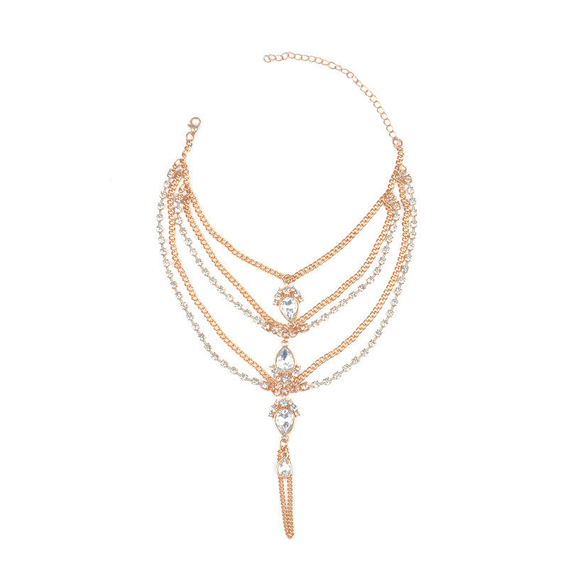 Lux Boho Beach Crystal Anklet