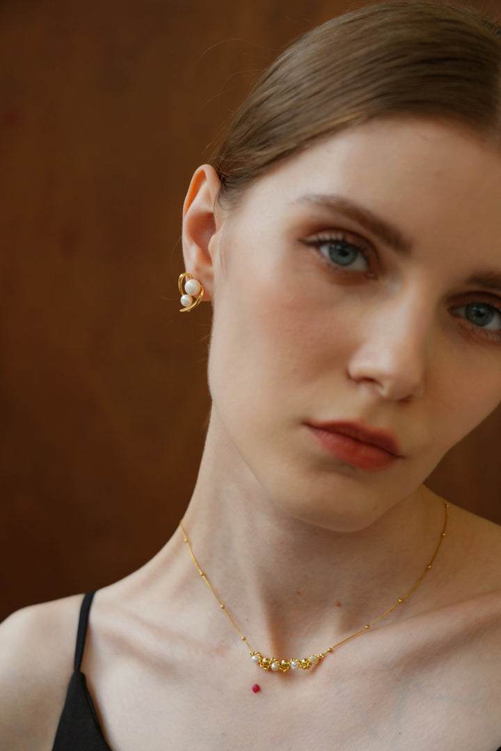 Amore Pearl Stud Earrings
