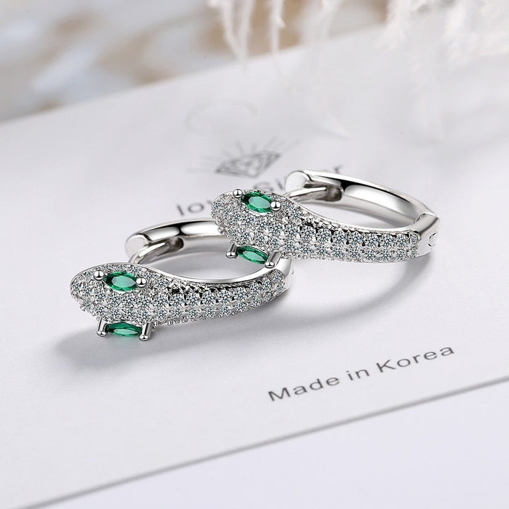 Snake Earrings in 925 Sterling Silver