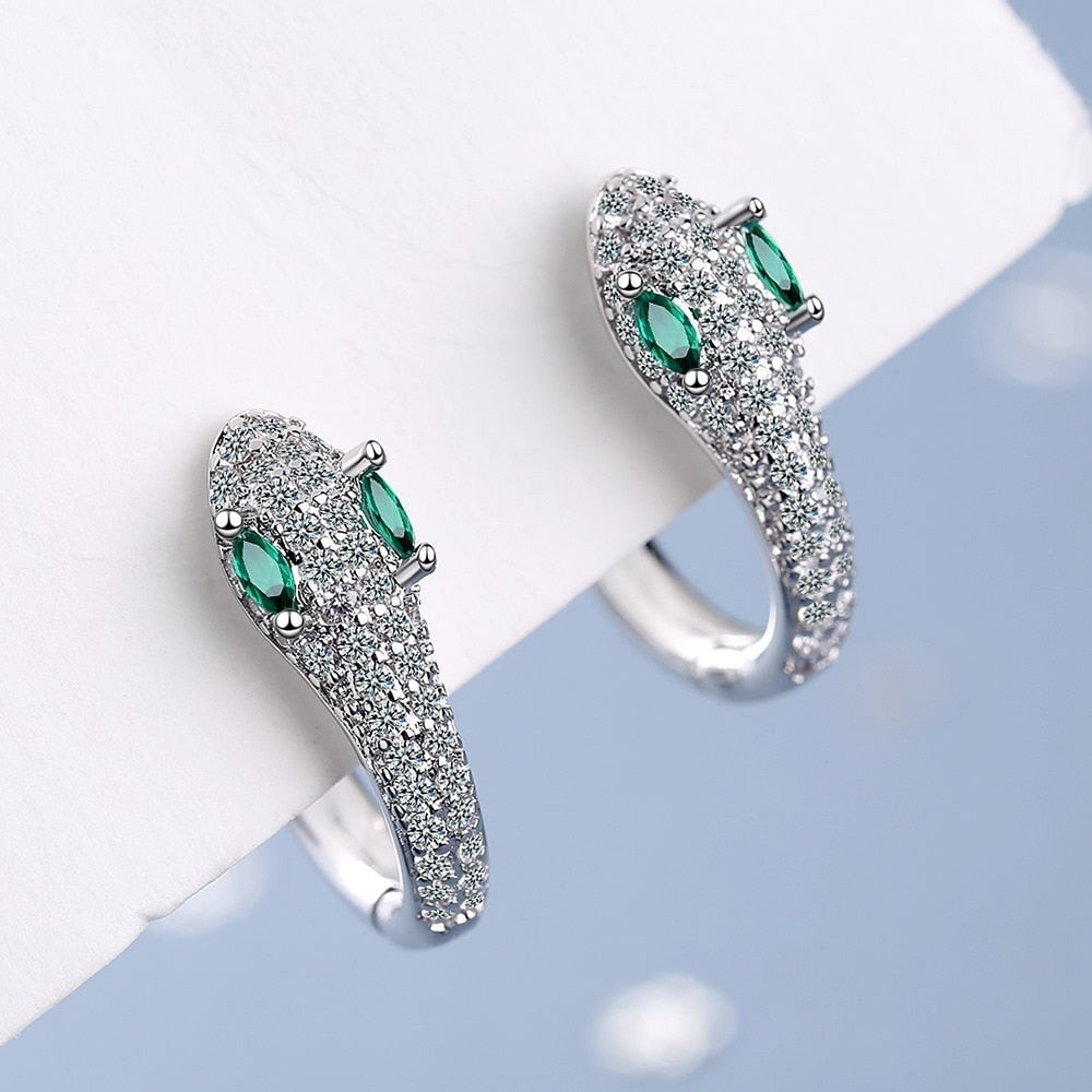 Snake Earrings in 925 Sterling Silver