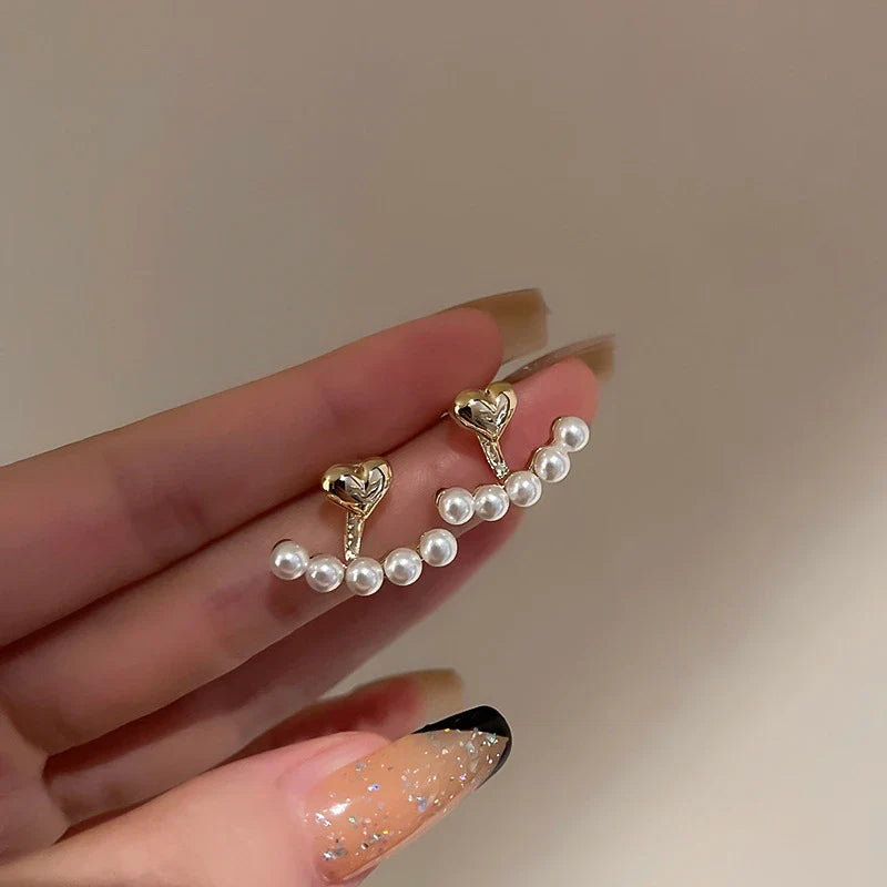 Gold Heart with Pearls