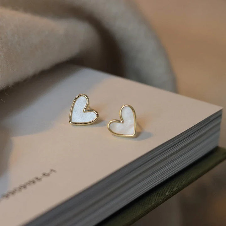 Opal Heart Nut  in Gold