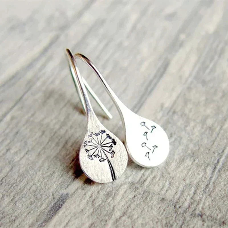 Vintage Silver Flower Earrings