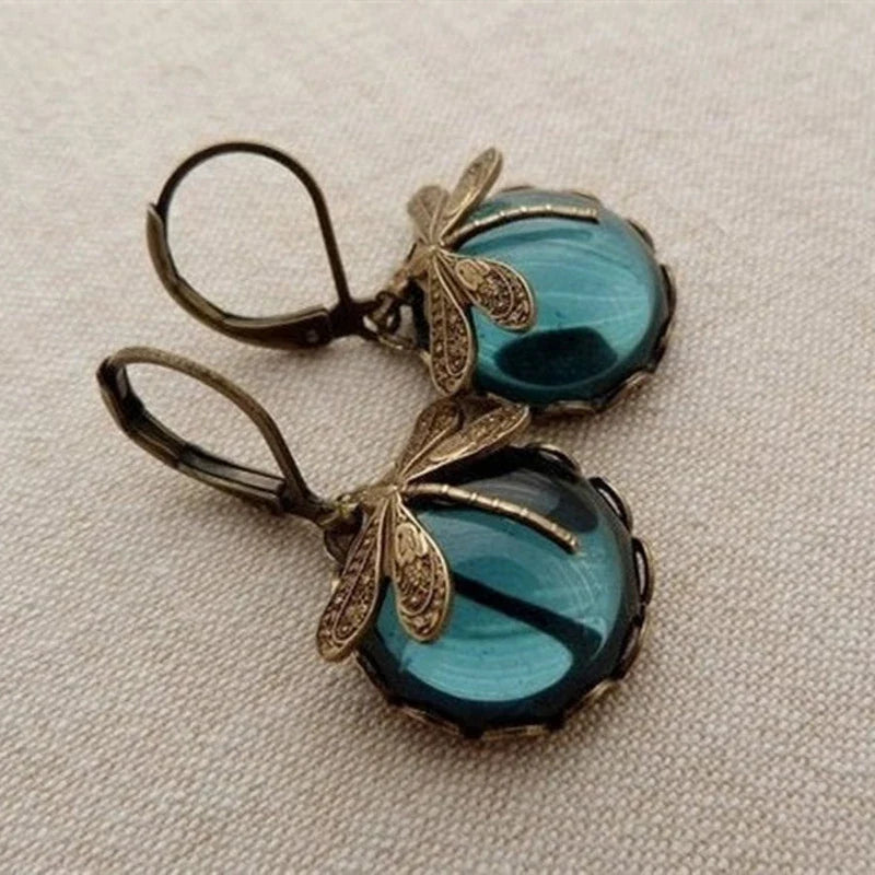 Spherical Dragonfly  in Antique Gold