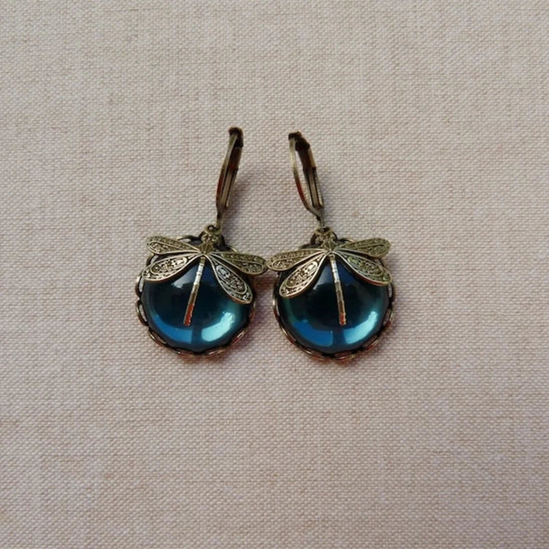 Spherical Dragonfly  in Antique Gold