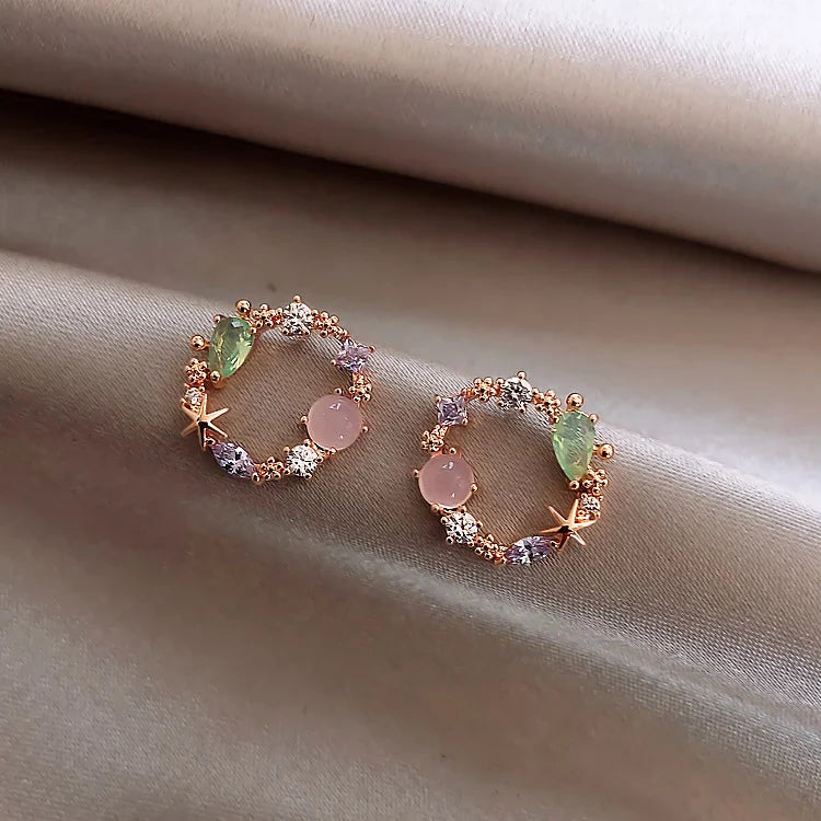 Floral  with Zirconia in Gold