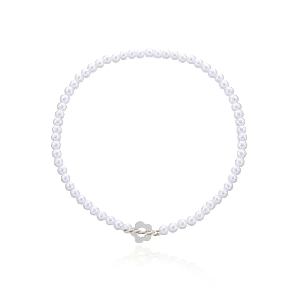 Floral Choker Flower Clasp Necklace