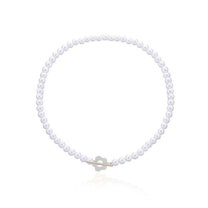 Floral Choker Flower Clasp Necklace