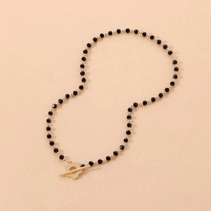 Floral Choker Flower Clasp Necklace