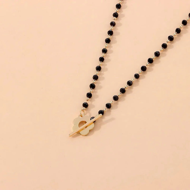 Floral Choker Flower Clasp Necklace