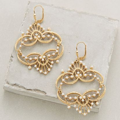Gold Pearl of Love earrings