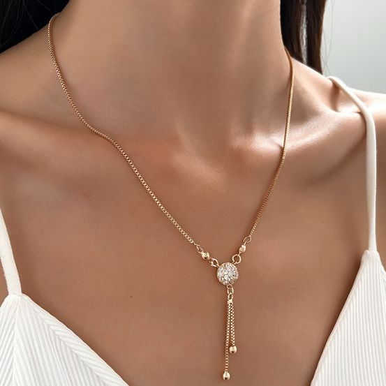 Gold chains necklace