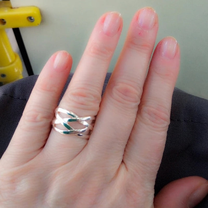 Braided Design 925 Silver Ring