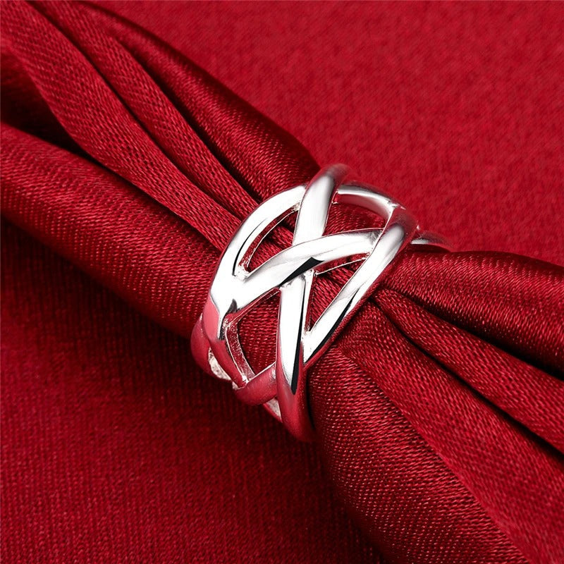 Braided Design 925 Silver Ring