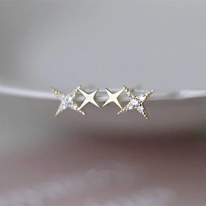 Star Stud  with Zirconia in Gold