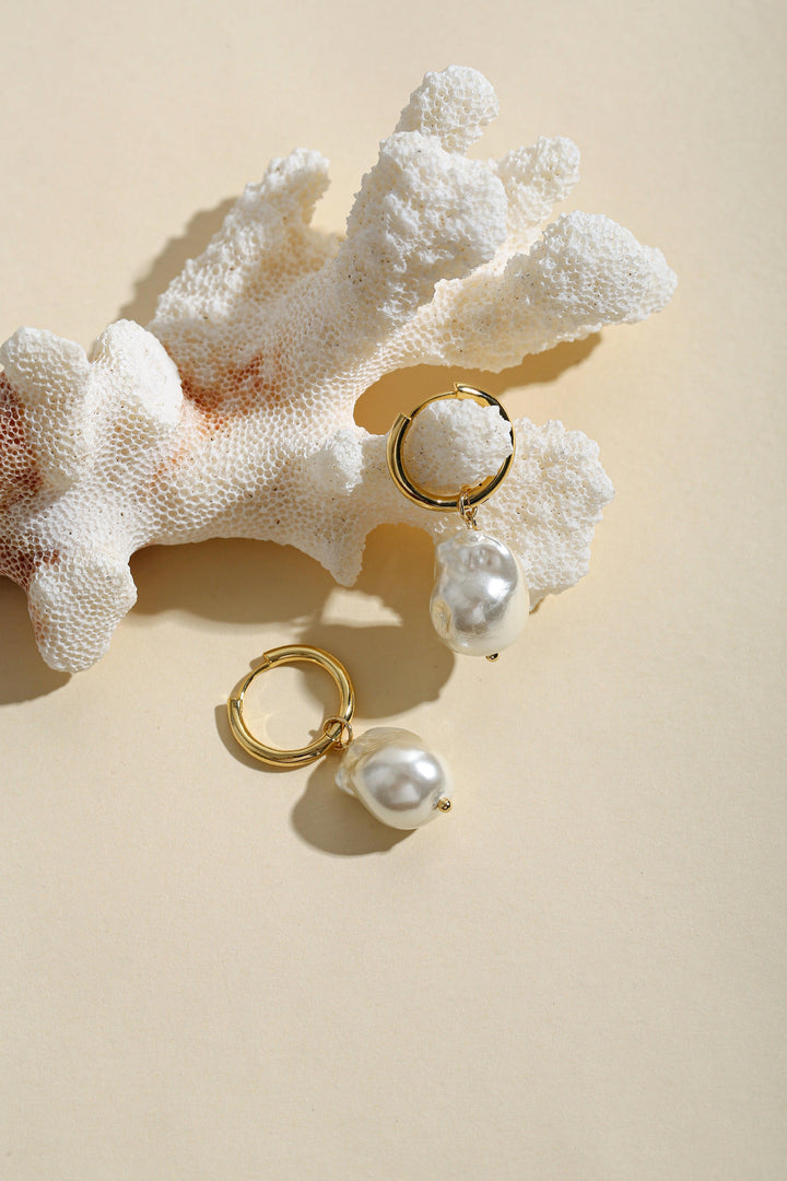 Timeless Pearl 14k Gold Drop Earrings