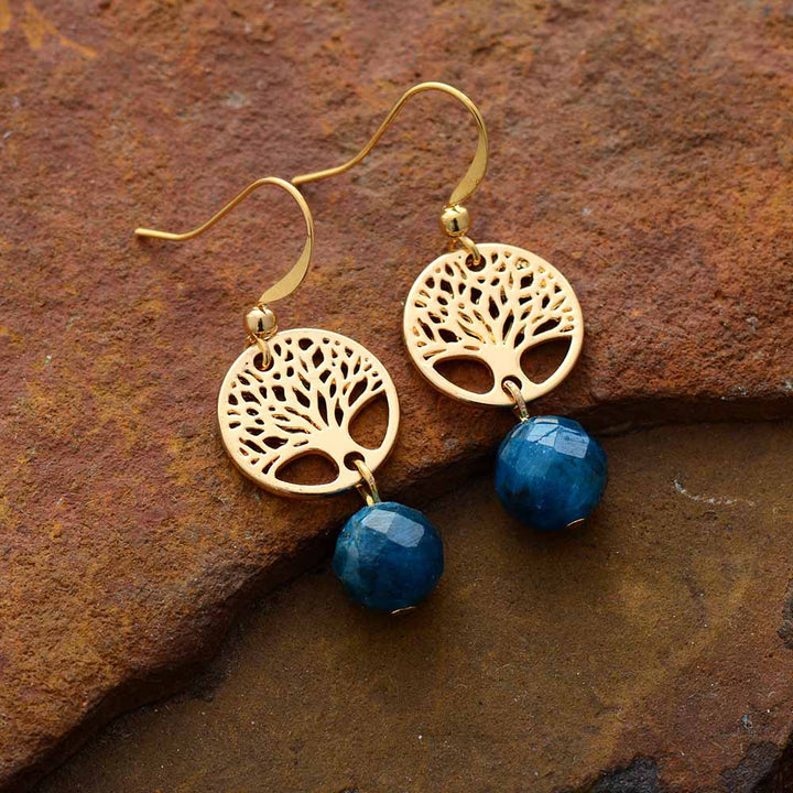 Tree of Life Apatite Earrings