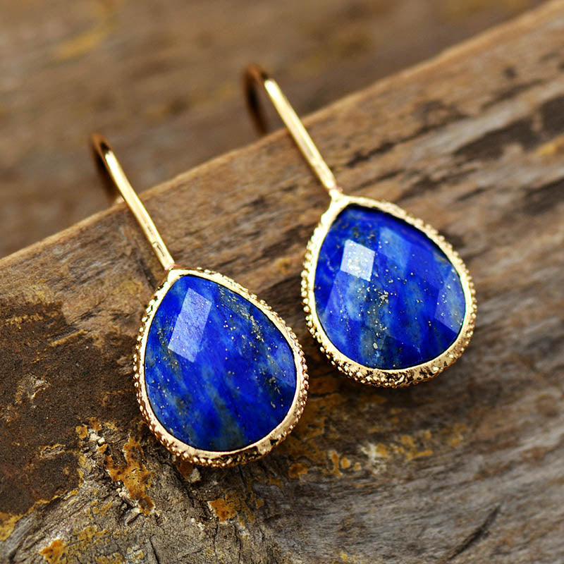 Grace Natural Stone Teardrop Earrings